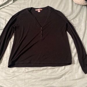 Black long sleeve Victoria secret shirt